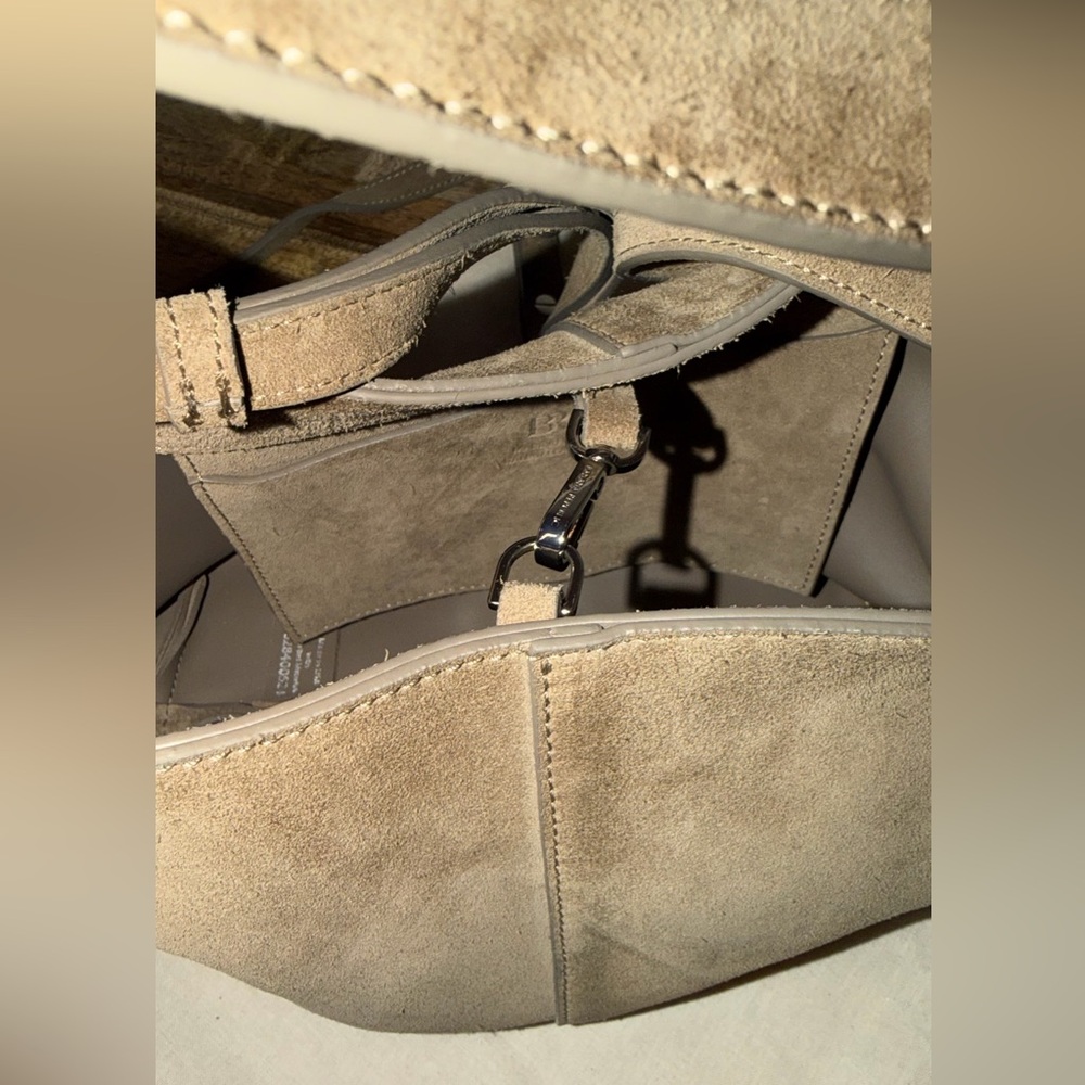 Banana Republic Mini Slouchy Vida Suede Bag in Timeless Taupe - Picture 11 of 12